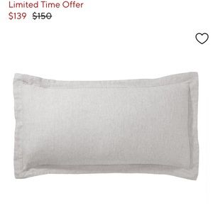 Potter Barn flax linen king shames soft gray set of 2